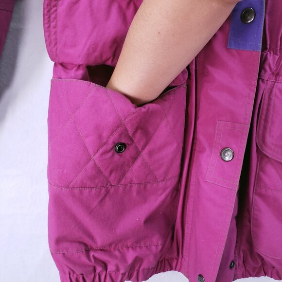 Vintage London Fog Thinsulate Multicolor Colorful Winter Ski Puffer Jacket Med - Picture 8 of 16